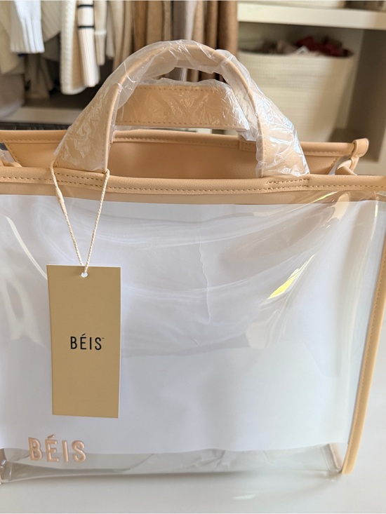 BEIS Handbags - Béis Stadium Tote Bag in Beige